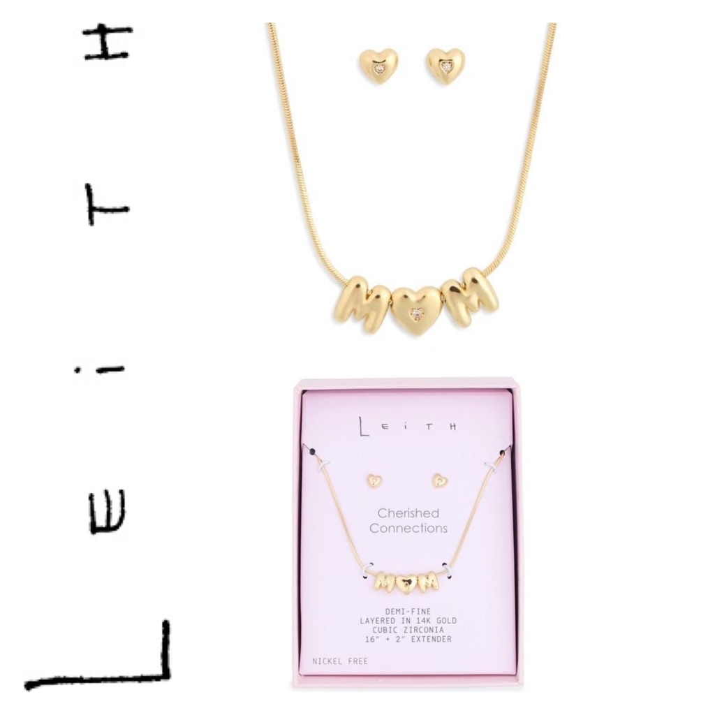 Leith Mom Necklace And Earring Set 53$